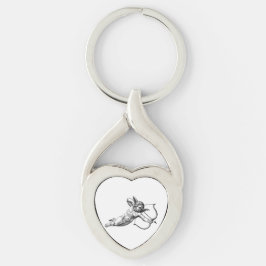 Vintag Cherub Cupid Liebe Schlüsselanhänger