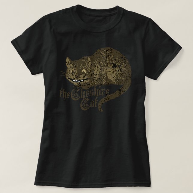 Vintag Cheshire Cat Illustration T-Shirt (Design vorne)