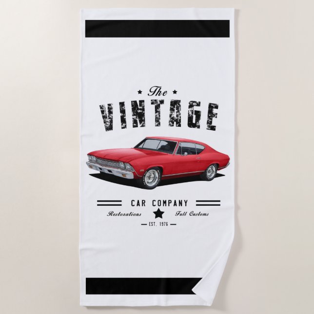 Vintag Chevelle Company Strandtuch (Vorderseite)