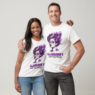 Vintag Chic Alzheimer's Awareness Lila Lady T-Shirt