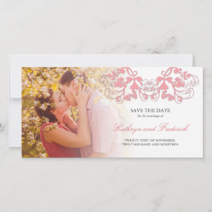 Vintag Chic Floral Blüh Save the Date Hochzeit