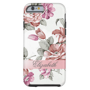 Vintag Chic Girly Blume Personalisiert Tough iPhone 6 Hülle