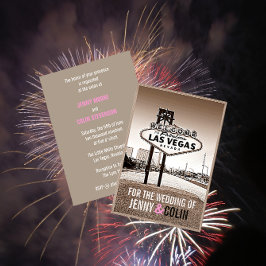 Vintag Chic Las Vegas Hochzeitseinladung Einladung