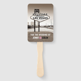 Vintag Chic Las Vegas Hochzeitsprogramm Hand Fan Fächer