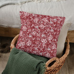 Vintag Chic Red White Classy Toile Blumenmuster Kissen<br><div class="desc">Schöne antike, dunkelbordeauxrote Blume. Verziertes, whimsical Hipster Design für die stilvolle künstlerische Mode oder künstlerische Mode-Diva, angesagter Trendsetter, Vintages Retro, Jugendstil-Deko oder modernes abstraktes Grafikdesign. Niedliche, klassische und modische Dekogegenstände zur Dekoration des Master- oder Kinderzimmers, des Kinderzimmers, Wohn- oder Familienzimmers, der Frau- oder Mannhöhle, Uni-Studiowohnung, Studio oder Appartement, Strandhaus, Hütte,...</div>