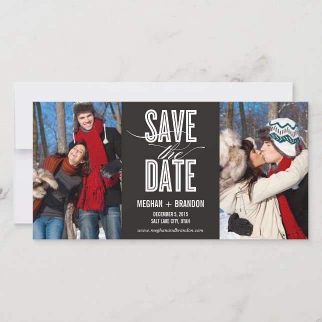 Vintag-Chic-Save the Date Foto-Karten Save The Date (Vorderseite)