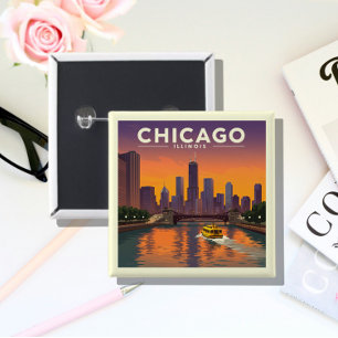 Vintag Chicago Illinois Button