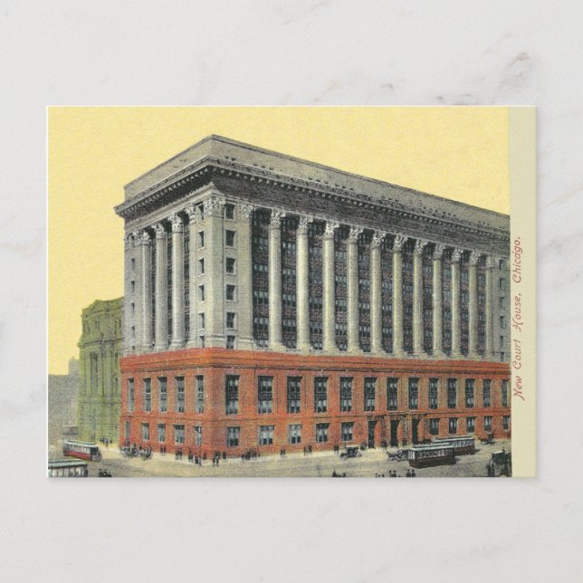 Vintag Chicago Illinois Postkarte (Vorderseite)