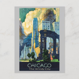 Vintag Chicago Illinois Windy City Postkarte
