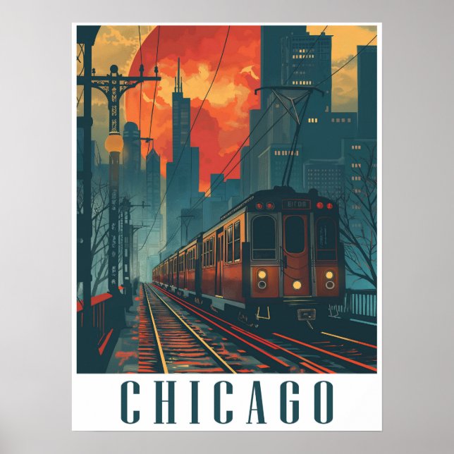 Vintag Chicago Poster (Vorne)