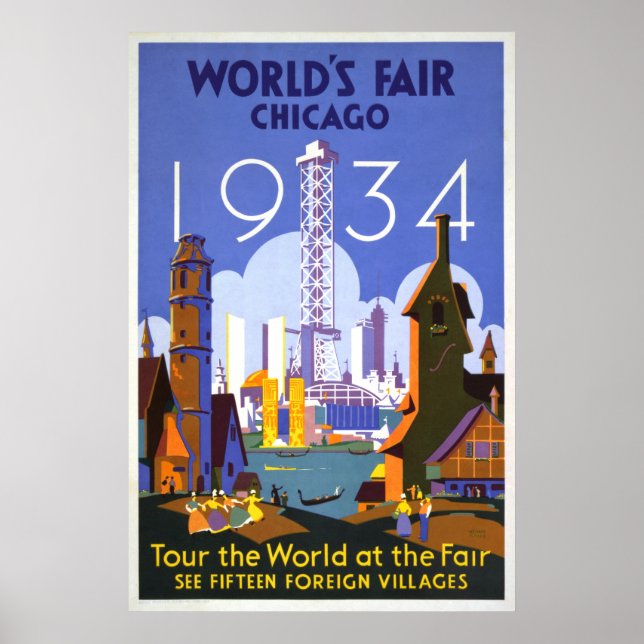 Vintag Chicago Poster (Vorne)