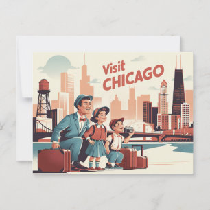 Vintag Chicago Postkarte