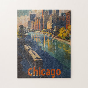 Vintag Chicago Travel Poster