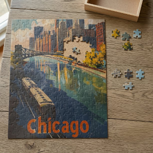 Vintag Chicago Travel Poster