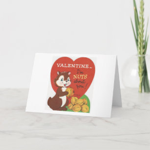 Vintag Chipmunk Valentine Feiertagskarte