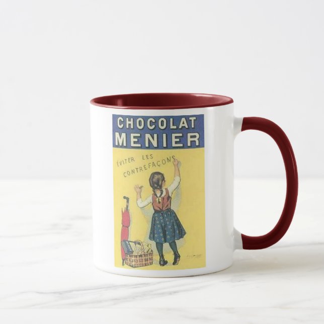 Vintag Chocolate Menier Ad Tasse (Rechts)