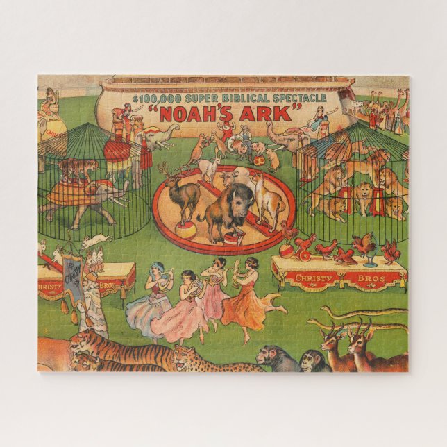 Vintag Christy Brothers Wild Animal Circus Poster (Horizontal)