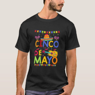 Vintag Cinco De Mayo Mexico Gitarre Funny T-Shirt