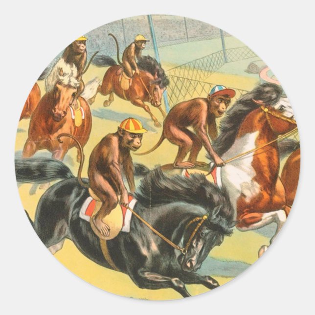 Vintag: Circus Barnum & Bailey - Runder Aufkleber (Vorderseite)