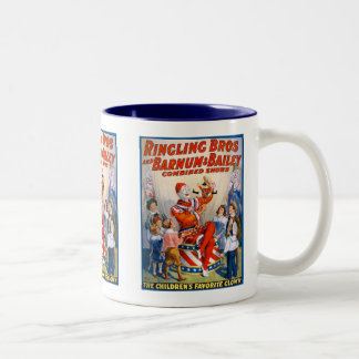 Vintag Circus Clown Show Zweifarbige Tasse