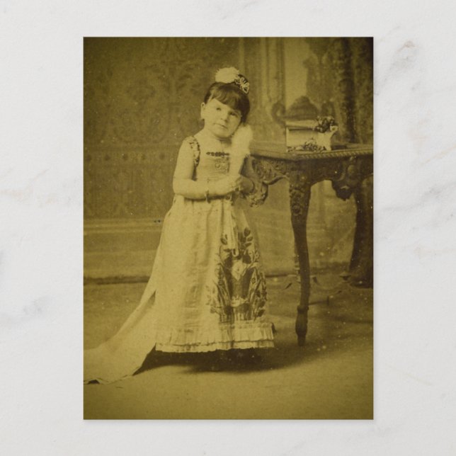 Vintag Circus Freak Woman Postkarte (Vorderseite)