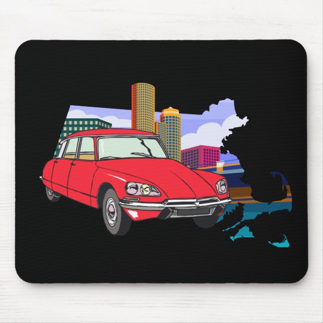 Vintag Citroen DS 19 Der Hecht Mousepad (Vorne)