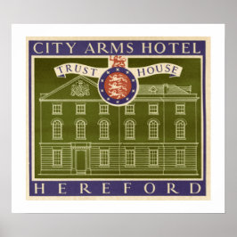Vintag City Arms Hotel Travel Poster
