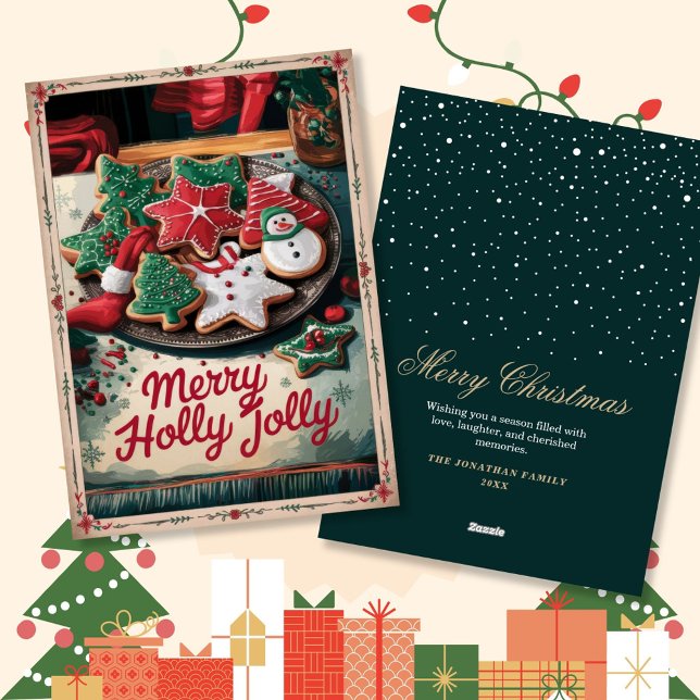 Vintag Classic Candy Cane Weihnachtsgrüße Feiertagskarte (Von Creator hochgeladen)