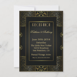 Vintag Classic Gatsby Style Empfang Einladung