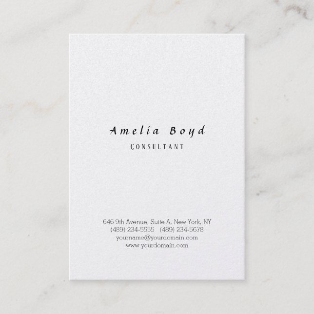 Vintag Classical Beruflich Stilvoll Minimalistisch Visitenkarte (Vorderseite)