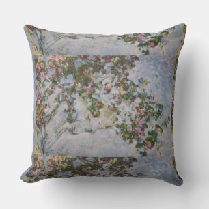 Vintag Claude Monet Die Rose Bush Kissen