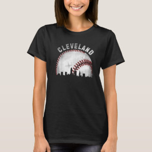 Vintag Cleveland Skyline City Baseball T-Shirt