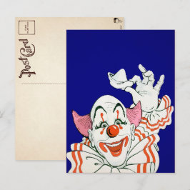 Vintag Clown Gruß Postkarte