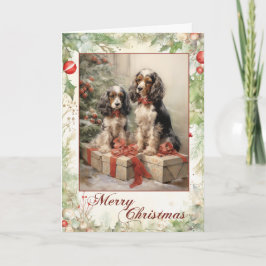 Vintag Cocker Spaniel Weihnachten