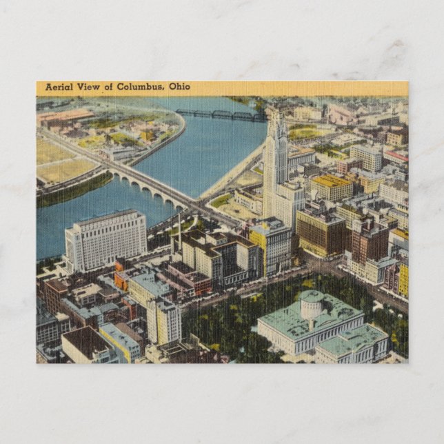 Vintag Colombus, Ohio Postkarte (Vorderseite)