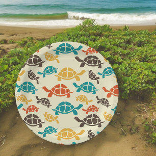 Vintag Color Tortoise Cartoon Pappteller