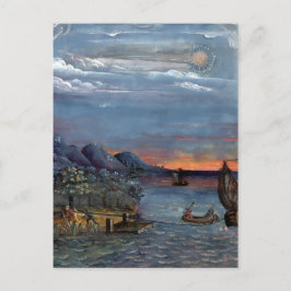 Vintag Comet Book Illustration Argentum Postkarte