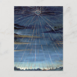 Vintag Comet Book Illustration Mitternacht Postkarte