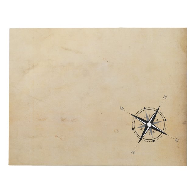 Vintag Compass Rose Adventure Exploration Notizblock (Vorderseite)