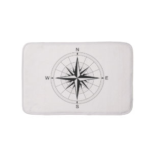 Vintag Compass-Rose Badematte