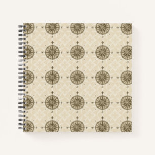 Vintag Compass-Rose Notizbuch
