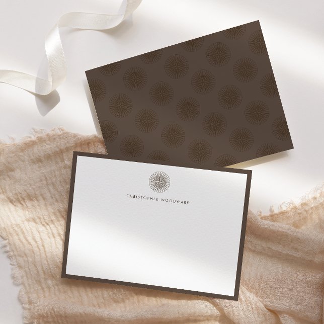 Vintag Compass Rose Personalisiert Brown Mitteilungskarte (Von Creator hochgeladen)