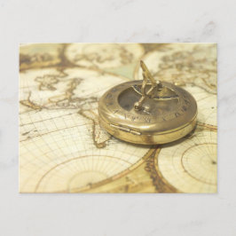 Vintag Compass Traveller Postkarte