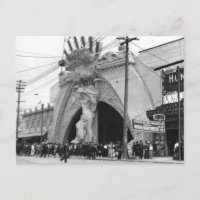Vintag Coney Island Angel Eingang auf Postkarte