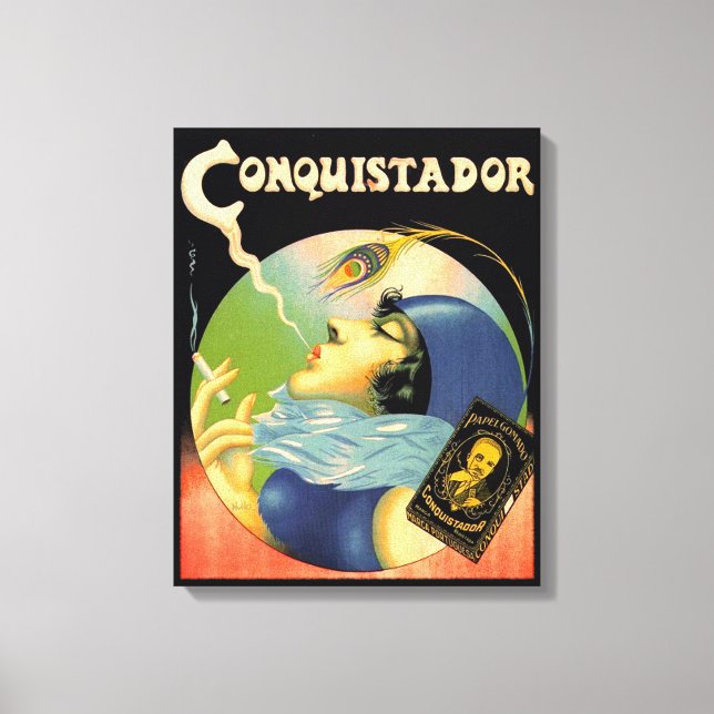 Vintag Conquistador Cigarettes Tobacco Leinwanddruck (Vorderseite)