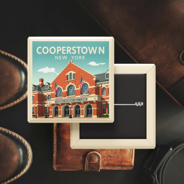 Vintag Cooperstown New York Button (Von Creator hochgeladen)