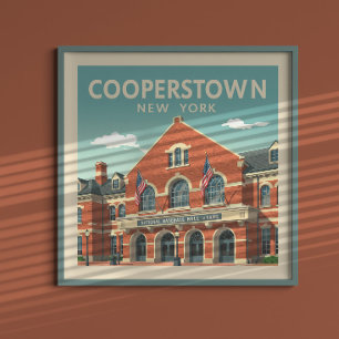 Vintag Cooperstown New York Poster