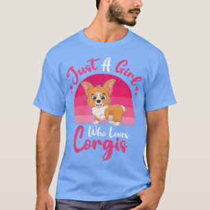 Vintag Corgi Hund Lover Nur ein Mädchen, die Corg  T-Shirt