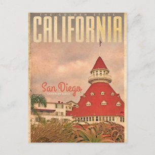 Vintag Coronado Beach Travel Postcard Postkarte
