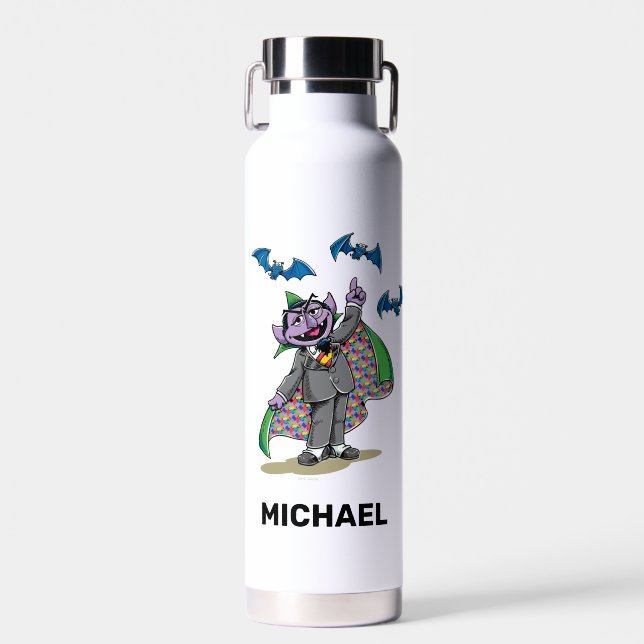 Vintag Count von Count | Name hinzufügen Trinkflasche (Vorne)